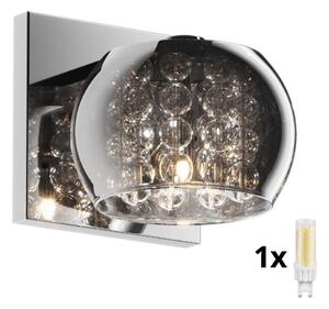 Brilagi - LED Κρυστάλλινο επιτοίχιο φωτιστικό JEWEL 1xG9/42W/230V