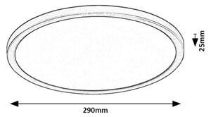 Rabalux 71096 - Φωτιστικό οροφής LED GONZALO LED/24W/230V διάμετρος 29 cm μαύρο