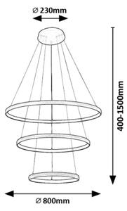 Rabalux 72260 - Κρεμαστό φωτιστικό οροφής LED GRETE LED/100W/230V 3000K