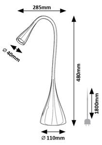 Rabalux 74204 - Επιτραπέζια λάμπα dimming LED JEFF LED/4W/230V 3000K μαύρο