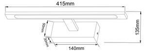 Zuma Line W89443-12W-GD - Φωτισμός καθρέφτη LED ALTER LED/12W/230V IP44 χρυσαφί