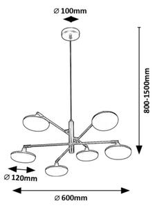 Rabalux 72239 - Κρεμαστό φωτιστικό οροφής LED MADI 6xLED/4W/230V 3000K