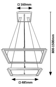 Rabalux 72243 - Κρεμαστό φωτιστικό οροφής LED SIDONA 2xLED/24W/230V 3000K