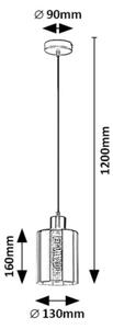 Rabalux 72248 - Κρεμαστό φωτιστικό οροφής PEREZ 1xE27/40W/230V