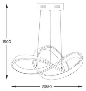 Zuma Line MD9717-1-3BGD - Κρεμαστό φωτιστικό οροφής LED INDIGO LED/44W/230V μαύρο/χρυσαφί