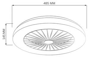 LED Φωτιστικό οροφής dimmable με ανεμιστήρα LED/48W/230V 3000-6500K + RC