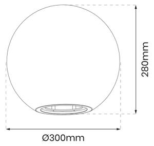 Λάμπα εξωτερικού χώρου GLOBO 1xE27/60W/230V διάμετρος 30 cm IP44