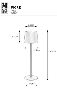 Markslöjd 108654 - LED Dimmable επαναφορτιζόμενο φωτιστικό FIORE LED/2W/5V IP44 38cm λευκό