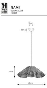 Markslöjd 108682 - Κρεμαστό φωτιστικό οροφής NAMI 1xE27/40W/230V μαύρο