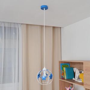 Παιδικό κρεμαστό φωτιστικό οροφής STARS 1xE27/15W/230V μπλε/λευκό