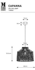 Markslöjd 108668 - Κρεμαστό φωτιστικό οροφής CAPANNA 1xE27/40W/230V μαύρο