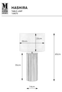 Markslöjd 108670 - Eπιτραπέζια λάμπα HASHIRA 1xE27/40W/230V λευκό/μαύρο