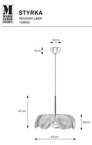 Markslöjd 108660 - Κρεμαστό φωτιστικό οροφήςSTYRKA 1xE27/40W/230V διάμετρος 63 cm μαύρο