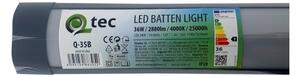 Φωτιστικό πάγκου κουζίνας LED QTEC LED/36W/230V 120 cm μαύρο