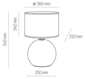 Eπιτραπέζια λάμπα PALLA 1xE27/15W/230V γκρι