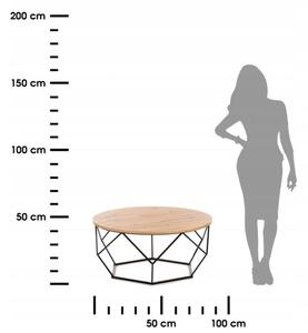 Τραπεζάκι σαλονιού DIAMOND 40x90 cm μαύρο/καφέ