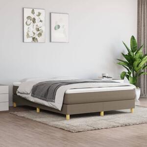 VidaXL Κρεβάτι Boxspring με Στρώμα Taupe 140x200 εκ. Υφασμάτινο