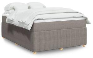 VidaXL Κρεβάτι Boxspring με Στρώμα Taupe 140x200 εκ. Υφασμάτινο