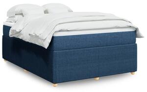 VidaXL Κρεβάτι Boxspring με Στρώμα Μπλε 140x200 εκ. Υφασμάτινο