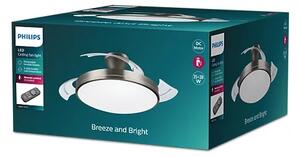 Philips-Φωτιστικό οροφής LED με ανεμιστήρα LED/35W/230V 5500/4000/2700K+RC νίκελ