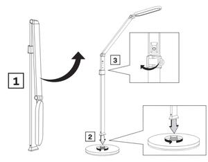 LED Dimming touch επιδαπέδια λάμπα FERRARA LED/13W/230V 3000/4000/6000K λευκό