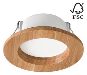 Χωνευτό Φωτιστικό LED WOODY SPOT LED/5,5W/230V 4000K δρυς ø 10 cm