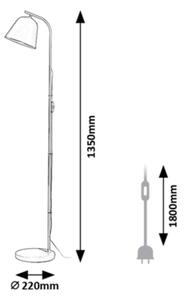 Rabalux 3096 - Επιδαπέδια λάμπα MALIA 1xE27/25W/230V