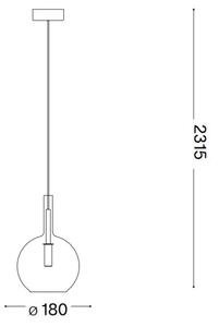 Ideal Lux - Κρεμαστό φωτιστικό οροφής LED EMPIRE 1xG9/3W/230V