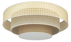 Duolla - Φωτιστικό οροφής LED LUNETA LED/26W/230V διάμετρος 60 cm 4000K rattan/μπεζ