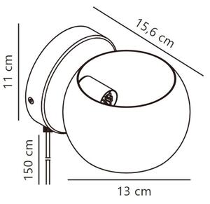 Nordlux - Προβολέας τοίχου BELIR 1xG9/5W/230V μπεζ