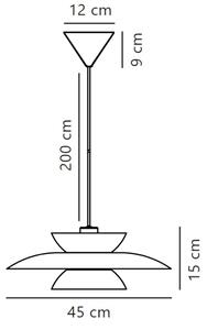 Nordlux - Κρεμαστό φωτιστικό οροφής CARMEN 1xE27/40W/230V μαύρο