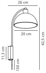 Nordlux - Λάμπα τοίχου ELLEN 1xE14/40W/230V χρυσαφί