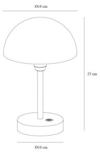 Nordlux - LED Επαναφορτιζόμενη επιτραπέζια λάμπα dimming ELLEN LED/2,8W/3,7V IP44 μαύρο