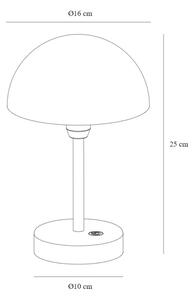 Nordlux - LED Επαναφορτιζόμενη επιτραπέζια λάμπα dimming ELLEN LED/2,8W/3,7V IP44 λευκό