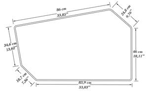 Καθρέφτης τοίχου TARZ 49x86 cm λευκό