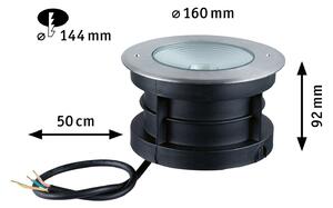 Paulmann Vanea LED χωνευτό φωτιστικό δαπέδου IP67, Ø 16cm, Μεταλλικό, Μέταλλο, σύγχρονο, Φωτιστικά εσοχής στρογγυλά