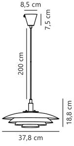 Nordlux - Κρεμαστό φωτιστικό οροφής BRETAGNE 1xG9/25W/230V ανθρακί