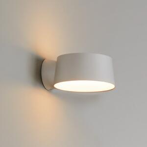 LOOM DESIGN LED-Wandleuchte Cookie, λευκό, αλουμίνιο, Ø 15 cm, ρυθμιζόμενος, Λευκό, Σαλόνι / τραπεζαρία, Αλουμίνιο, σύγχρονο