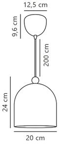 Nordlux - Κρεμαστό φωτιστικό οροφής GASTON 1xE27/40W/230V μπλε/λευκό