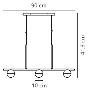 Nordlux - Κρεμαστό φωτιστικό οροφής CONTINA 3xG9/5W/230V μαύρο