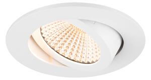 SLV Εντοιχισμένος προβολέας οροφής LED New Tria, στρογγυλός, λευκός, 2.700K, 60°, ρυθμιζόμενος, Λευκό, Διάδρομος, Αλουμίνιο, Φωτιστικά εσοχής στρογγυλά