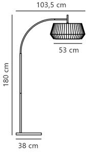 Nordlux - Επιδαπέδια λάμπα DICTE 1xE27/60W/230V μαύρο/μπεζ