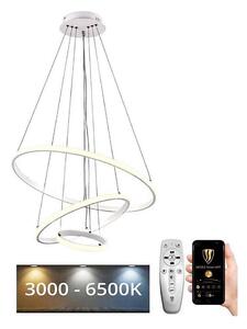 Brilagi - Led Dimmable κρεμαστό φωτιστικό οροφής CIRCLE LED/90W/230V 3000-6500K + RC