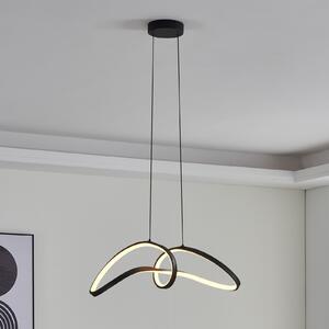EGLO connect LED κρεμαστό φωτιστικό Calarossa-Z, μαύρο, αλουμίνιο, ρυθμιζόμενος, Μαύρο, Σαλόνι / τραπεζαρία, Αλουμίνιο, σύγχρονο