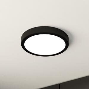 EGLO Φωτιστικό οροφής LED Fueva 5 IP44 3000K μαύρο Ø21cm, Μαύρο, Μπάνιο, Μέταλλο
