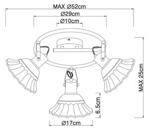 Globo 54050-3 - Φωτιστικό σποτ JOWITA 3xE27/40W/230V