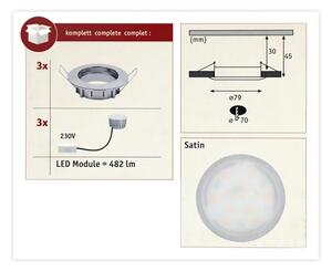 Paulmann 93960 - ΣET 3xLED/7W IP44 Dimmable φωτιστικά μπάνιου COIN 230V