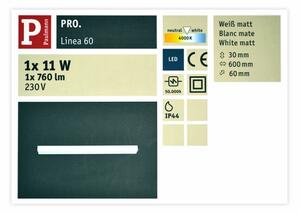 Paulmann 70677 - LED/11W IP44 Φωτισμός καθρέφτη μπάνιου LINEA 230V