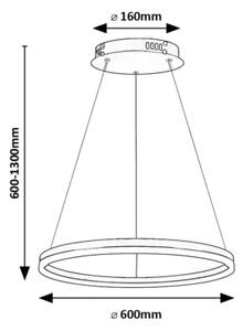 Rabalux 72301 - Κρεμαστό φωτιστικό οροφής LED ISAURE LED/35W/230V