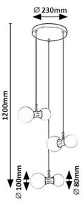 Rabalux 72300 - Κρεμαστό φωτιστικό οροφής LITION 6xG9/28W/230V